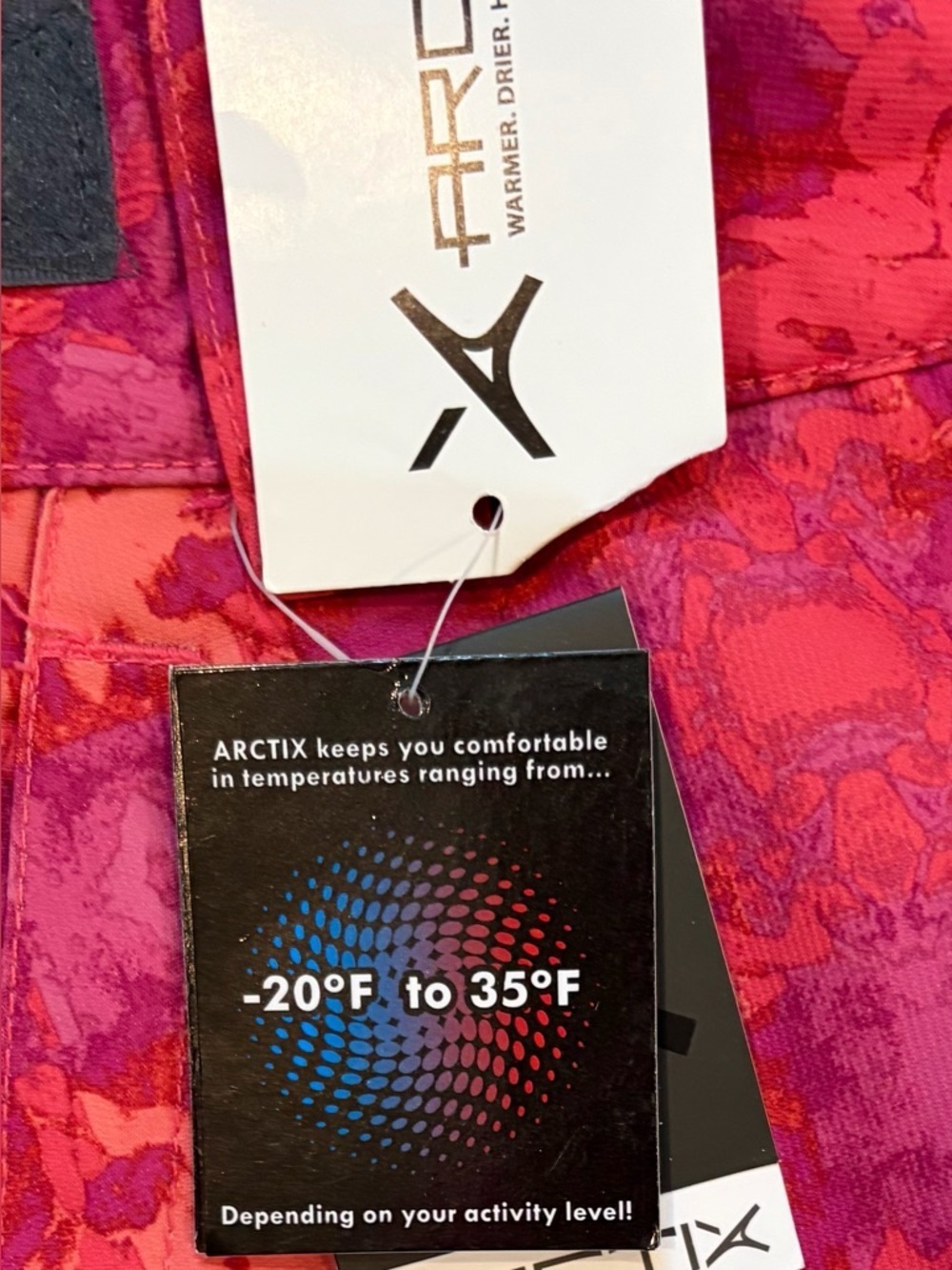 NWT Arctix Women's Insulated Snow Pants S 4-6 Red Summit Print 31" Inseam - Picture 9 of 9